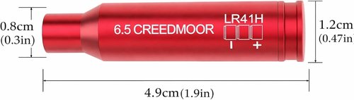 Gotical Red Laser Bore Sighter - Compatible with Creedmoor 6.5 Cartridge | Anodized Red, Battery Included