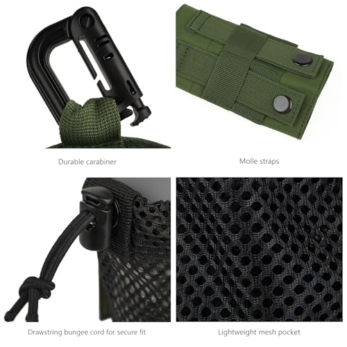 Tactical Molle Water Bottle Pouch - Army Green with Upgraded Straps