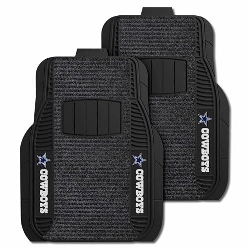 Dallas Cowboys 2-Piece Deluxe Car Mat Set - Vinyl & Carpet