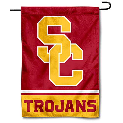 USC Trojans Garden Flag 13x18 Inch Outdoor College Banner with Pole Sleeve