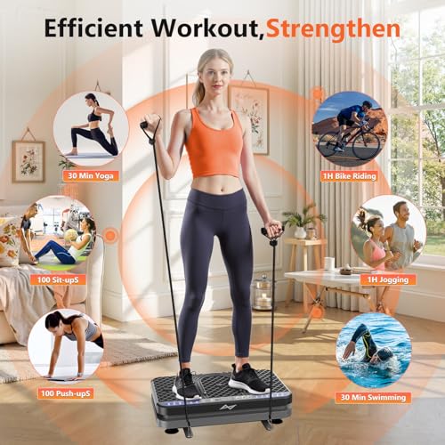 Vibration Plate Fitness Machine for Full Body Workout - Black/Gray