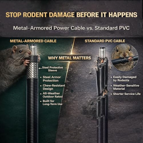79-Inch Chew Proof Trail Camera Power Cord - 1PC