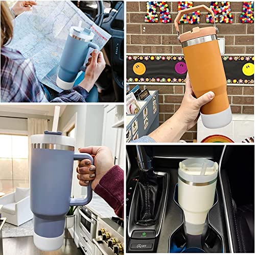 2Pcs Silicone Protective Boot for Tumblers - Transparent Silver