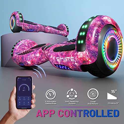 All-Terrain Hoverboard with Bluetooth & LED Lights - Galaxy Purple