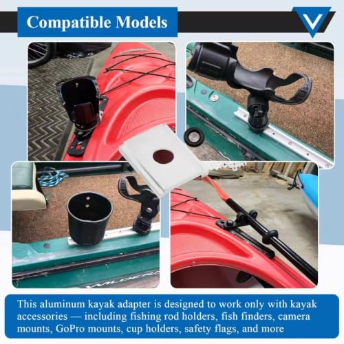 12 Pcs Kayak Adapter Plate with O-Rings for FeelFree Uni-Track & Uni-Bar Systems