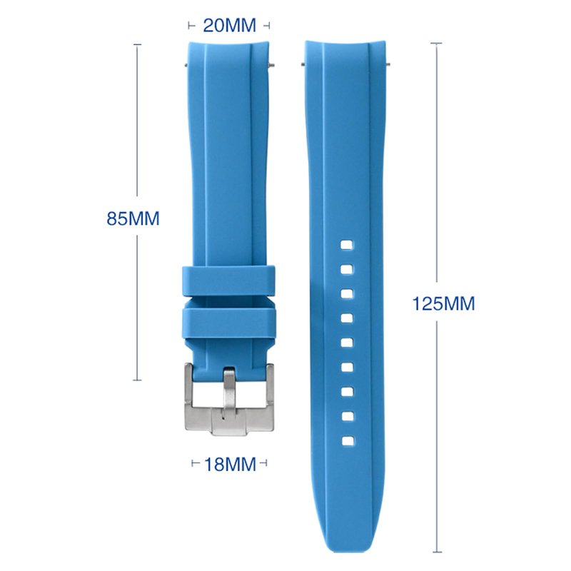 Nizonlaie Silicone Watch Bands Curved end Compatible with Omega X Swatch Moonswatch Watch 20mm Curved No Gap Quick Release Premium Silicone Rubber Strap Watch Replacement Band Men Women
