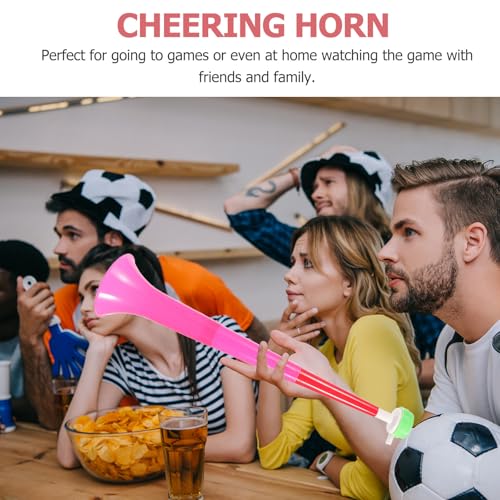 Set of 4 Plastic Stadium Horns - Cheering Noisemakers for Sports Events