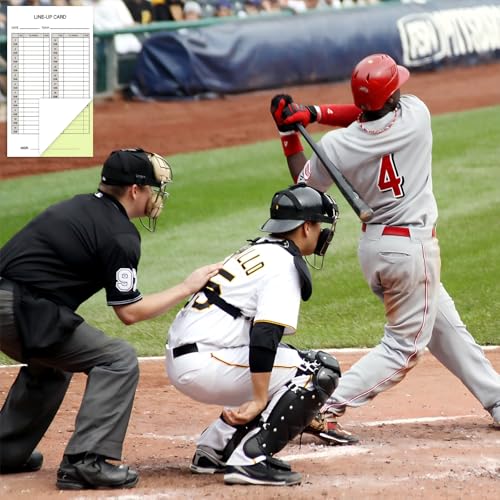 Baseball Lineup Cards - 50 Sets of Softball Score Sheets