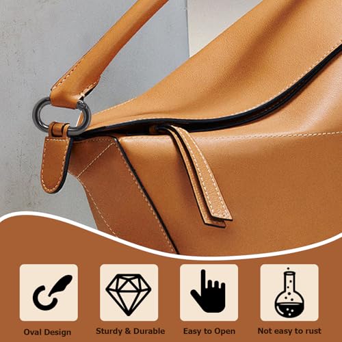 Oval Carabiner Clip - Bronze - Compact Metal Design