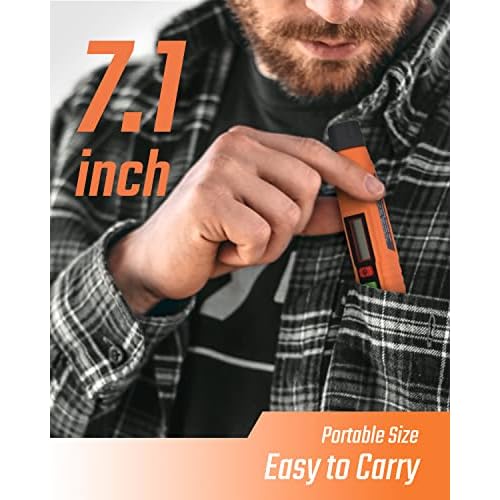 TopTes PT210 Gas Leak Detector, Natural Gas Detector with Audible & Visual Alarm, Locating The Source of Propane, Methane, and Combustible Leaks for Home and RV (Includes Battery x2) - Orange