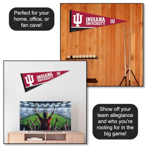 Full Size Indiana Hoosiers Pennant Flag - 12x30 Inches