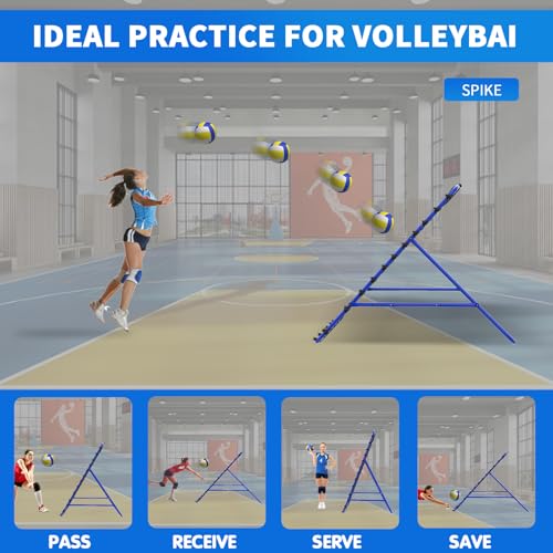 7x4 FT Volleyball Rebounder Net - Blue Training Equipment