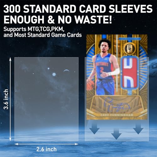 300 Clear Trading Card Sleeves - Standard Size Protective Card Protectors