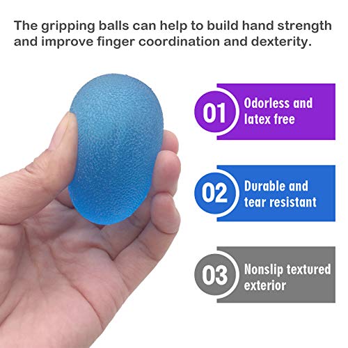 Silicone Squeeze Balls - 3-Piece Stress Relief & Grip Strength Set