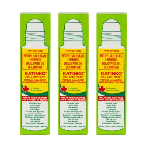 Katinko Rollerball Liniment Oil 10ml - 3 Pack
