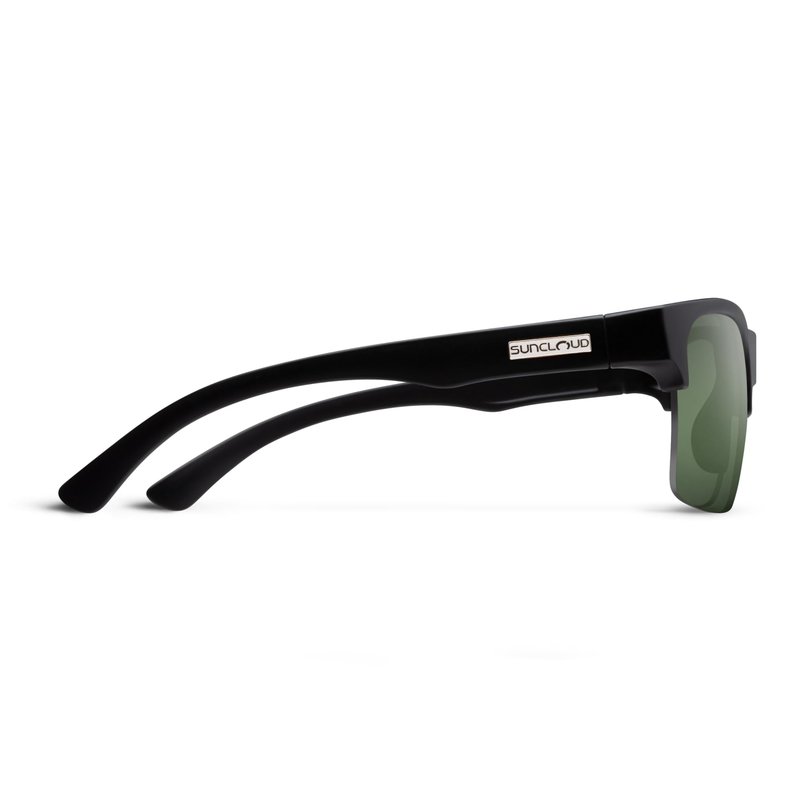 Suncloud Rambler Lite Polarized Sunglasses – 100% UV Protection – Comfortable Fit, Trendy Design – for Men & Women – Matte Black + Polarized Gray Green Lenses