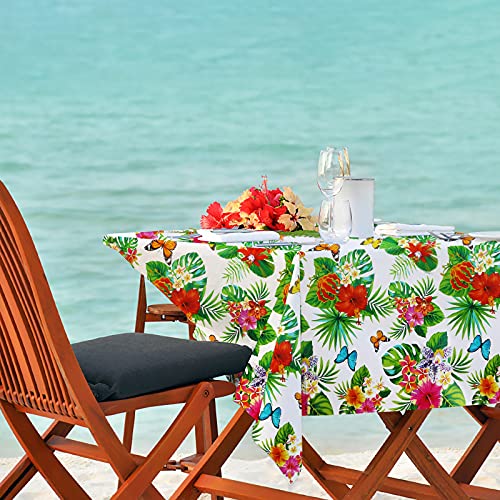 Hawaiian Luau Tablecloths - 3 Pack Disposable Table Covers