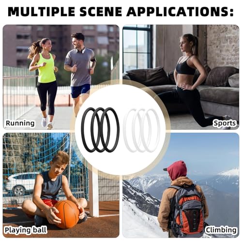 Patellar Tendon Support Straps - 6 Pack in Black & White