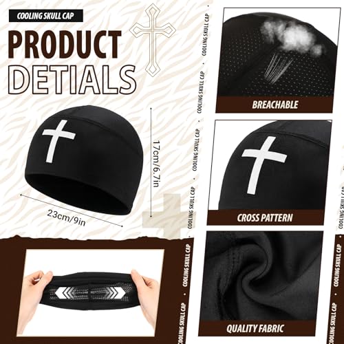 Cuffbow Cross Skull Cap for Men - Lightweight Breathable Beanie Hat for Cycling & Sports