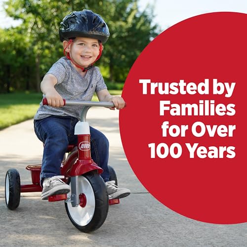 Toddler Tricycle Red Rider Trike - Ages 2.5-5, Quiet Ride Wheels