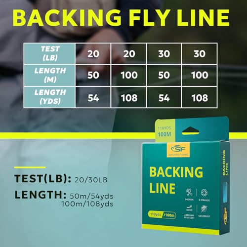 Braided Fly Fishing Backing Line - Blue 100M / 20LB