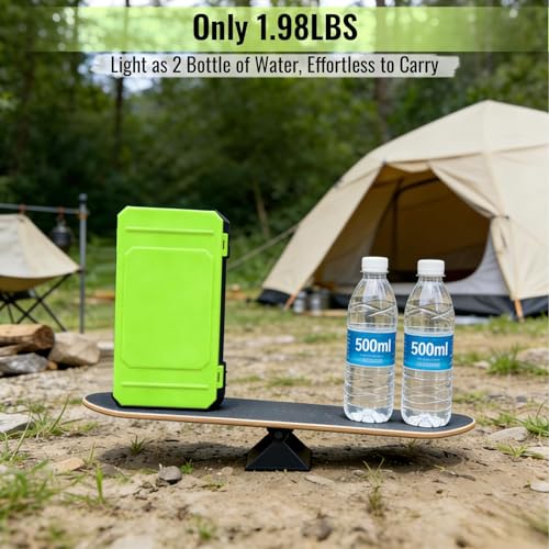 G-SQAURED Green Portable Badminton Net Kit - 5FT Freestanding, Lightweight, Quick Setup, with Storage & Built-in Weight Bag