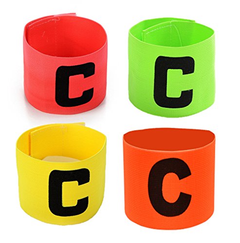 Adjustable Captain Armbands for Soccer & Basketball - Pack of 4