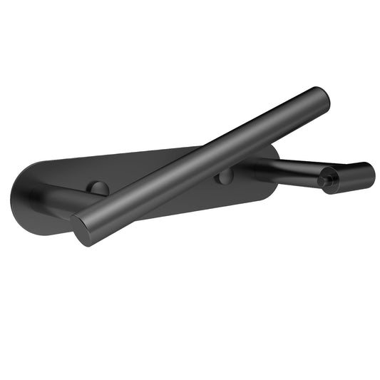 SetSail Toilet Paper Holder Adhesive or Screw-in Matte Black Bathroom Toilet Paper Roll Holders Wall Mount Stainless Steel Tissue Holder for Bathroom Hardware Accessories