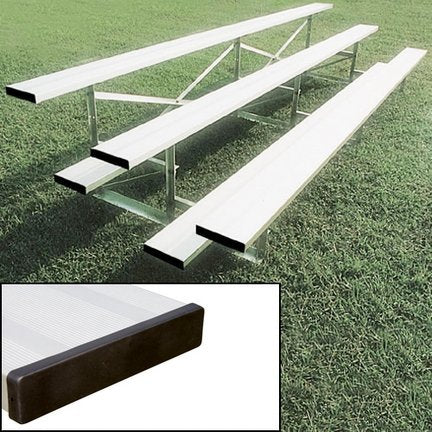 15-Foot Aluminum Bleachers - 3 Rows with End Caps