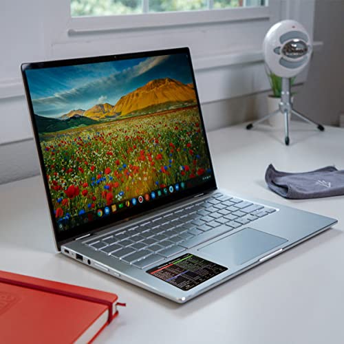 Chromebook Shortcuts Stickers - 2 Pack for 11.6-15.6" Screens