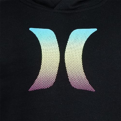 Hurley Boys' Graphic Pullover Hoodie Black Multi Large Kids Sweatshirt