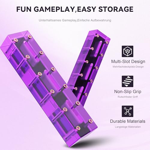Dart Display Stand for 12 Darts - Premium Acrylic - Purple