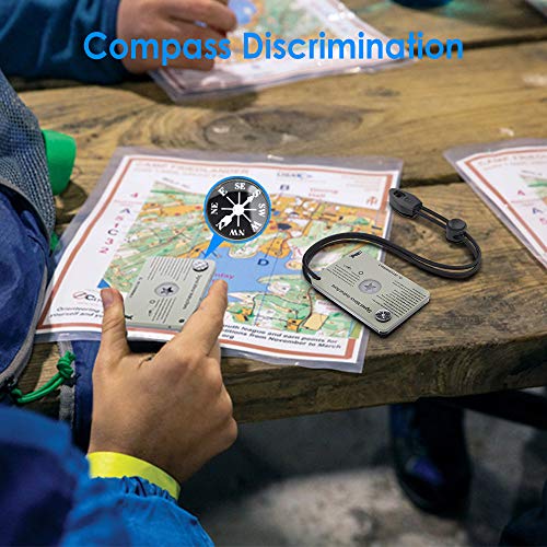 Military Grade Signal Mirror with Compass & Whistle - 3x2 inch