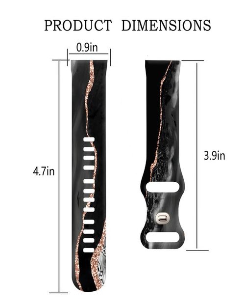 BOSPFJG Sport Bands Compatible with Charge 6 /Charge 5 for Women Men,Soft Waterproof Replacement Straps Wristbands for Charge Advanced Fitness Tracker(Abstract Black Gold Marble)