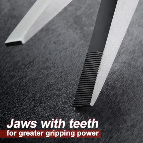 6 Inch Flat Nose Pliers with Serrated Jaw Precision Duck Bill Fine Pliers Multipurpose for Maintenance and Jewelry Making