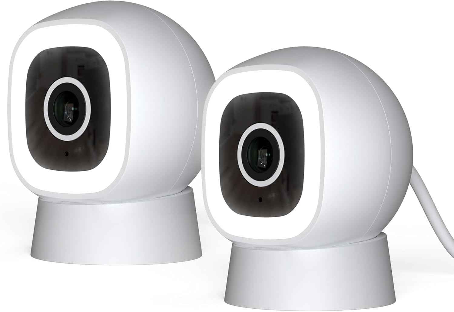 2-Pack Luna 2K AI Home Security Cameras - Wi-Fi 6, Color Night Vision, Smart Alerts