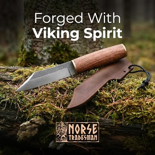 Norse Tradesman Viking Seax Knife 8.3in Full-Tang D2 Steel Blade
