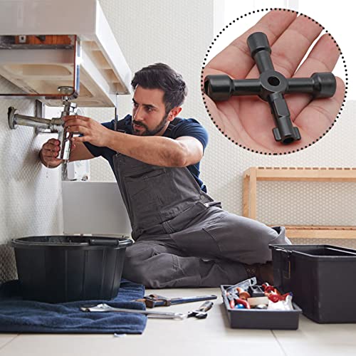 4-Way Universal Cross Key - 2 Pack - 2.8 x 2.8 Inch Black