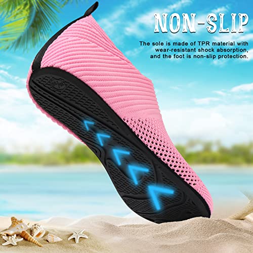 Quick-Dry Water Shoes for Men & Women - 8.5-9.5 Women/7.5-8 Men - Ablbpink