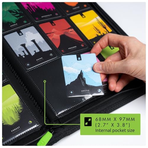 Durable 9-Pocket Trading Card Binder for 360 Cards - Black