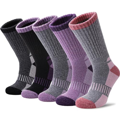 Yebing Merino Wool Hiking Socks for Womens Thermal Warm Winter Boot