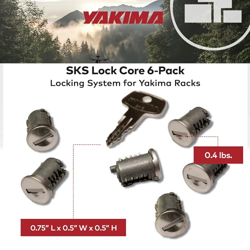 SKS Lock Cores for Yakima Car Rack System - 6 Pack