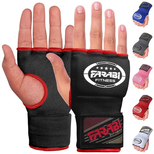 Farabi Sports 32in Gel-Padded Boxing Hand Wraps - Black Small/Medium (Men & Women)