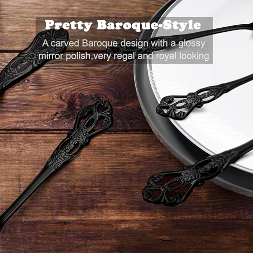 Runfly Retro Black Stainless Steel Flatware Set for 4 - 20 Pieces