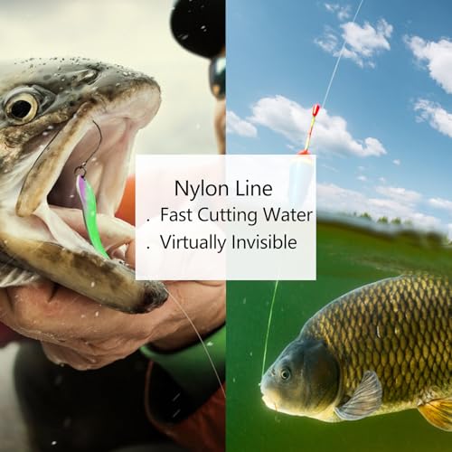 Clear Fishing Line 0.45mm 985ft - Strong Monofilament for Crafts, Beading & Decorative Use