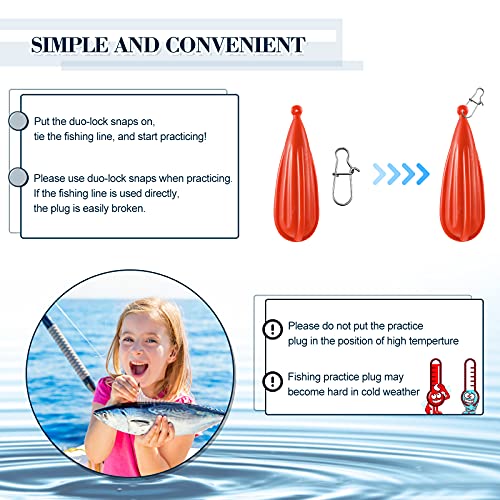 Fishing Practice Plug - Rubber Casting Bait for Kids, 6 Sizes