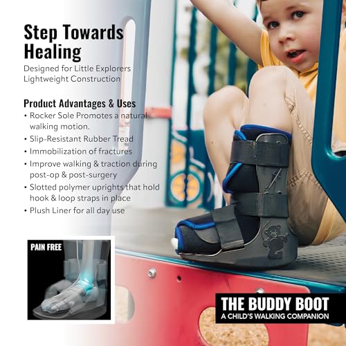Kids Pediatric Fracture & Sprain Boot Large Yellow - Support & Walking Brace
