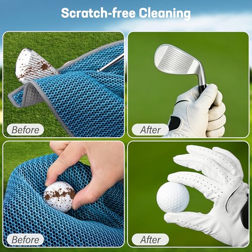 Magnetic Golf Towel - Ultra-Absorbent Microfiber, Green