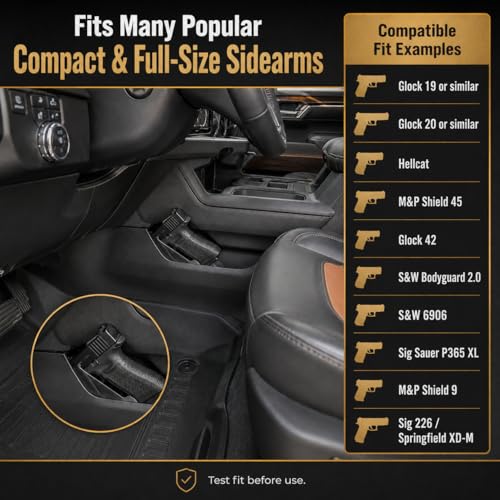 Truck Sidearm Holster for Silverado & Sierra 2022-2026 - G19