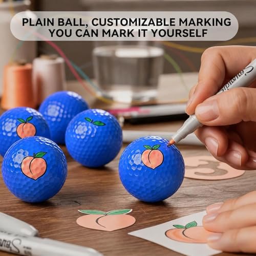 High Visibility Colored Golf Balls - 3 Pack, Blank No Logo